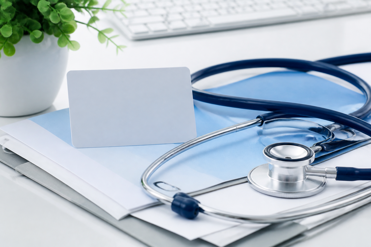 Stethoskop und Unterlagen zur privaten Krankenversicherung